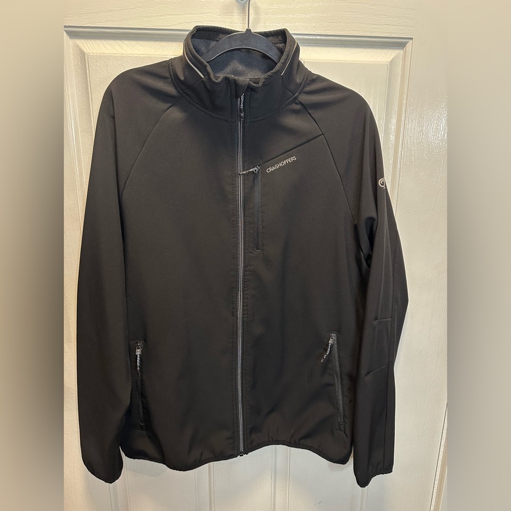 Craghoppers Men's Black Softshell Full Zip Jacket Outdoors Hiking Large